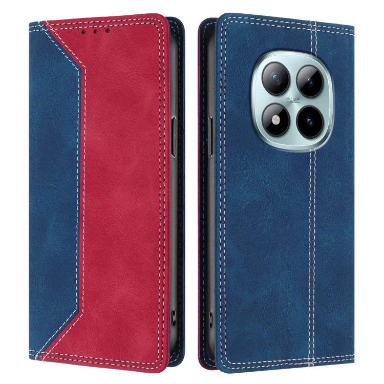 For Redmi Note 15 Pro+ 5G Global 163.3mm Skin Feel Two-tone RFID Blocking Vegan Leather Phone Case