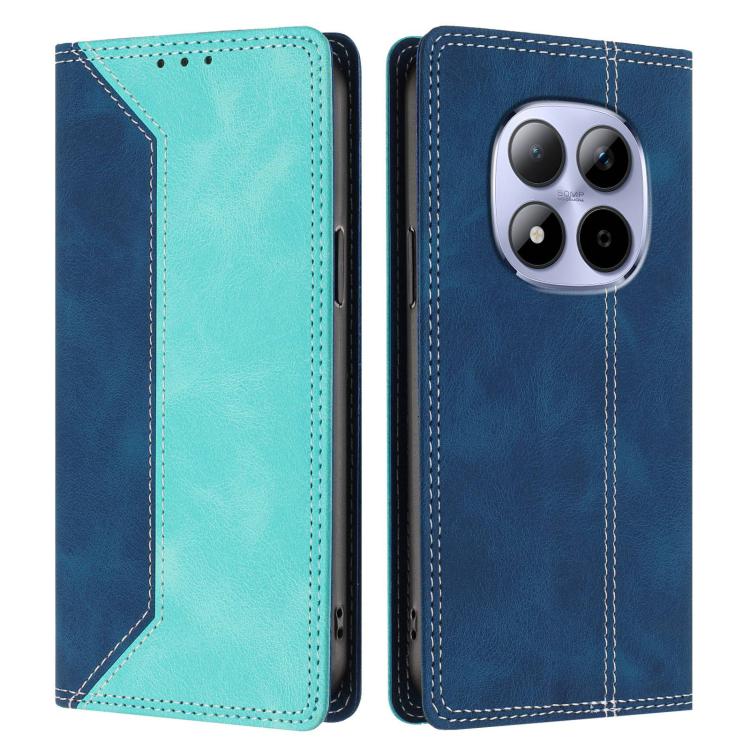 For Redmi Note 15 Pro 4G Global 163.2mm Skin Feel Two-tone RFID Blocking Vegan Leather Phone Case