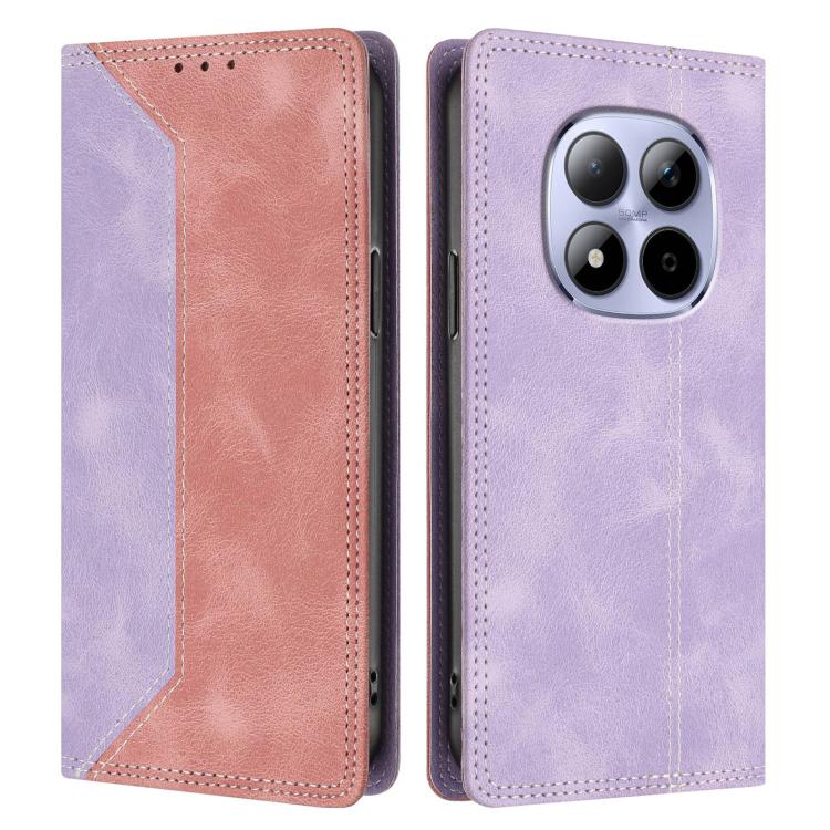 For Redmi Note 15 Pro 4G Global 163.2mm Skin Feel Two-tone RFID Blocking Vegan Leather Phone Case
