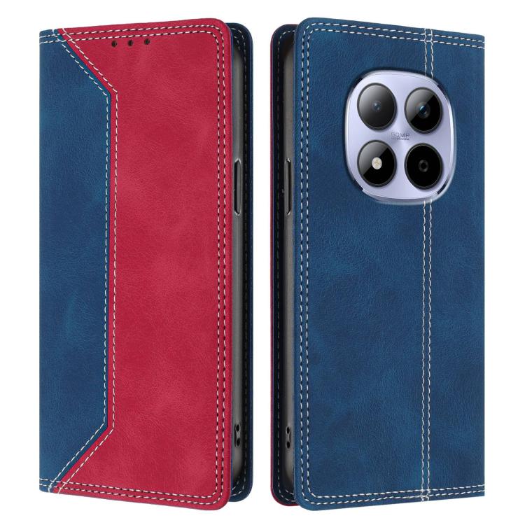 For Redmi Note 15 Pro 4G Global 163.2mm Skin Feel Two-tone RFID Blocking Vegan Leather Phone Case