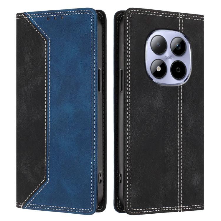 For Redmi Note 15 Pro 4G Global 163.2mm Skin Feel Two-tone RFID Blocking Vegan Leather Phone Case