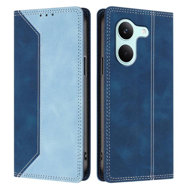 For Redmi Turbo 5 / Poco X8 Pro 5G Skin Feel Two-tone RFID Blocking Vegan Leather Phone Case