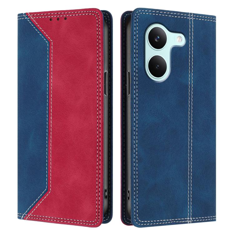 For Redmi Turbo 5 / Poco X8 Pro 5G Skin Feel Two-tone RFID Blocking Vegan Leather Phone Case