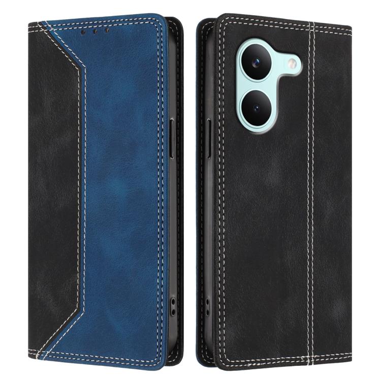 For Redmi Turbo 5 / Poco X8 Pro 5G Skin Feel Two-tone RFID Blocking Vegan Leather Phone Case