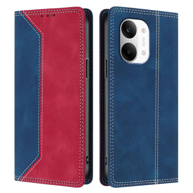 For Redmi Turbo 5 Max / Poco X8 Pro Max 5G Skin Feel Two-tone RFID Blocking Vegan Leather Phone Case