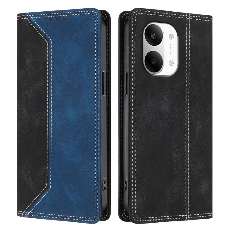 For Redmi Turbo 5 Max / Poco X8 Pro Max 5G Skin Feel Two-tone RFID Blocking Vegan Leather Phone Case