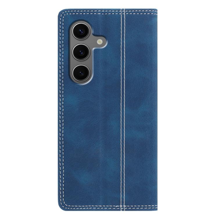 For Galaxy S25+ 5G Skin Feel Two-tone RFID Blocking Vegan Leather Phone Case
