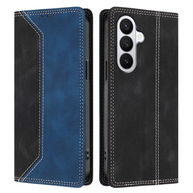 For Galaxy S26 5G Skin Feel Two-tone RFID Blocking Vegan Leather Phone Case