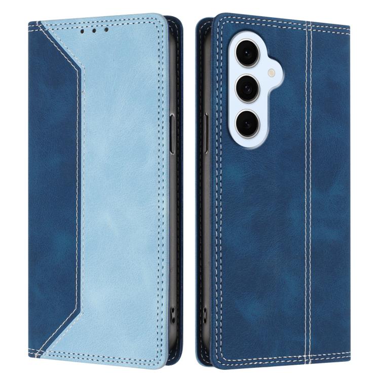 For Galaxy S26 FE 5G Skin Feel Two-tone RFID Blocking Vegan Leather Phone Case