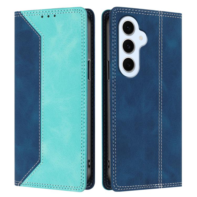 For Galaxy S26 FE 5G Skin Feel Two-tone RFID Blocking Vegan Leather Phone Case