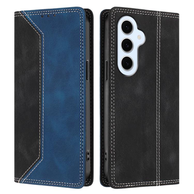 For Galaxy S26 FE 5G Skin Feel Two-tone RFID Blocking Vegan Leather Phone Case
