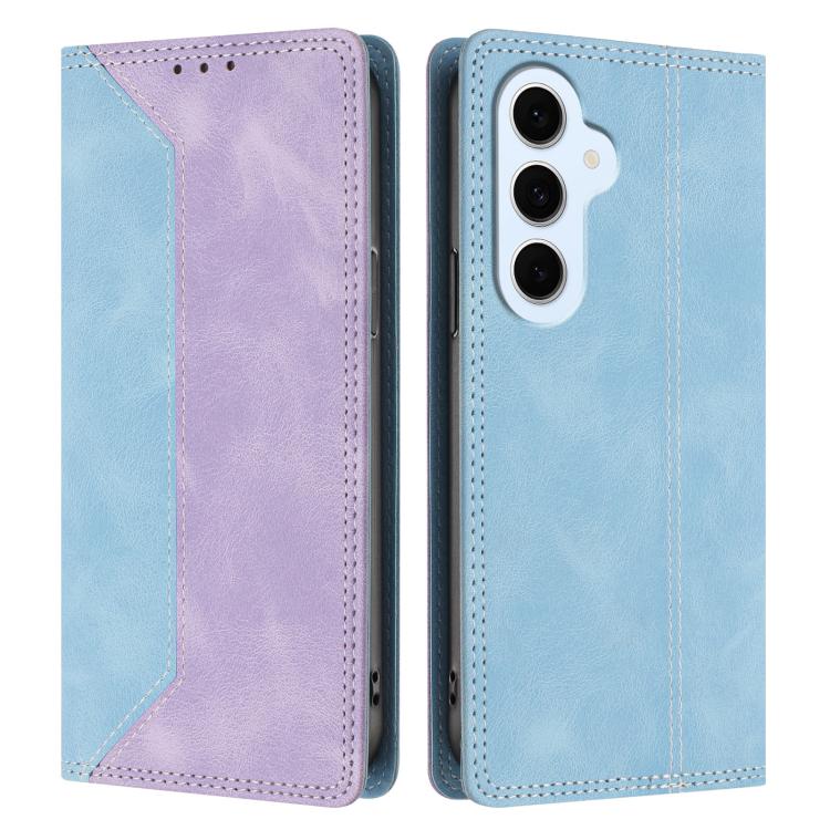 For Galaxy S26 FE 5G Skin Feel Two-tone RFID Blocking Vegan Leather Phone Case