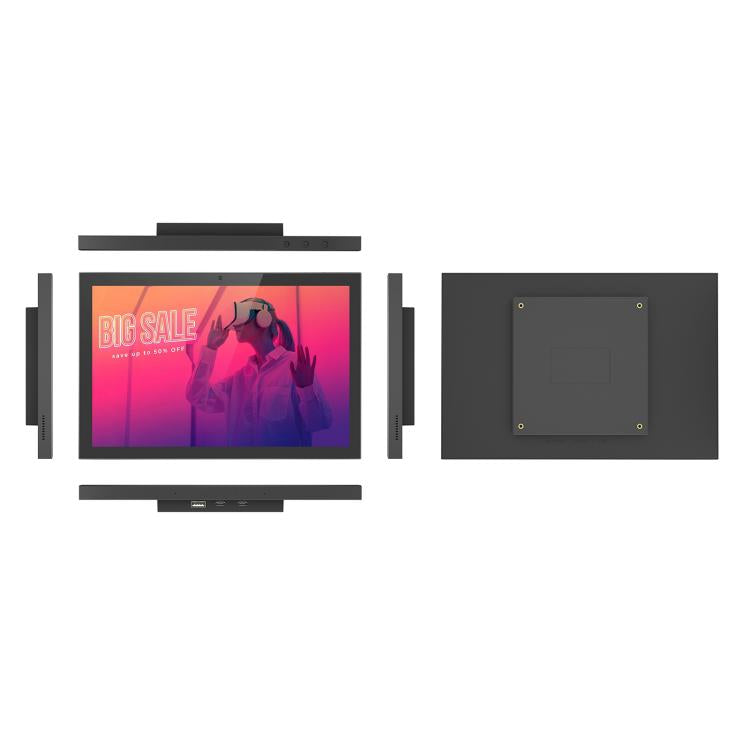 KJ101T 10.1 inch Display Advertising Machine with Camera, 4GB+64GB, Android 14 RK3576S Octa Core, BT, WiFi, OTG, Power Plug:US Plug