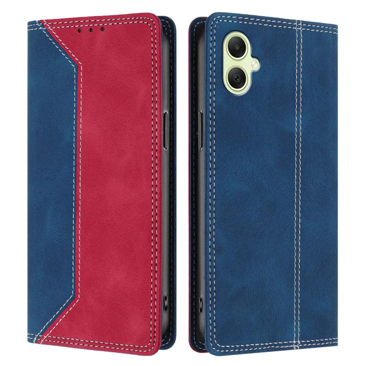 For Galaxy A05 Skin Feel Two-tone RFID Blocking Vegan Leather Phone Case