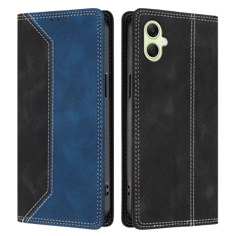 For Galaxy A05 Skin Feel Two-tone RFID Blocking Vegan Leather Phone Case