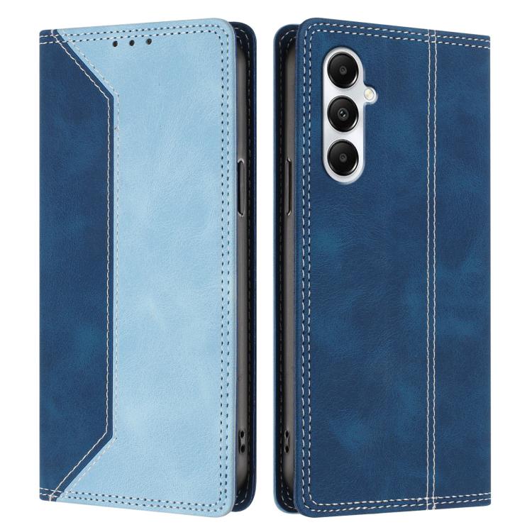For Galaxy A05s Skin Feel Two-tone RFID Blocking Vegan Leather Phone Case