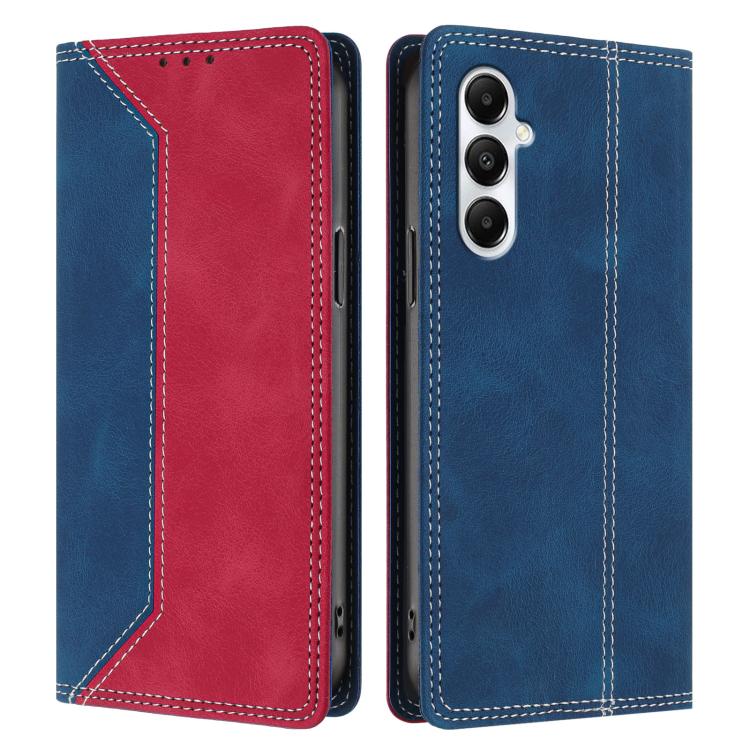 For Galaxy A05s Skin Feel Two-tone RFID Blocking Vegan Leather Phone Case