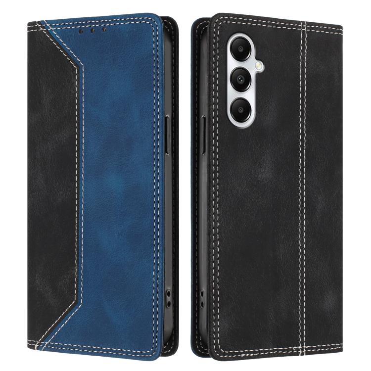 For Galaxy A05s Skin Feel Two-tone RFID Blocking Vegan Leather Phone Case