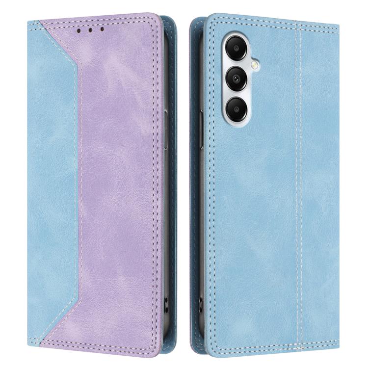 For Galaxy A05s Skin Feel Two-tone RFID Blocking Vegan Leather Phone Case