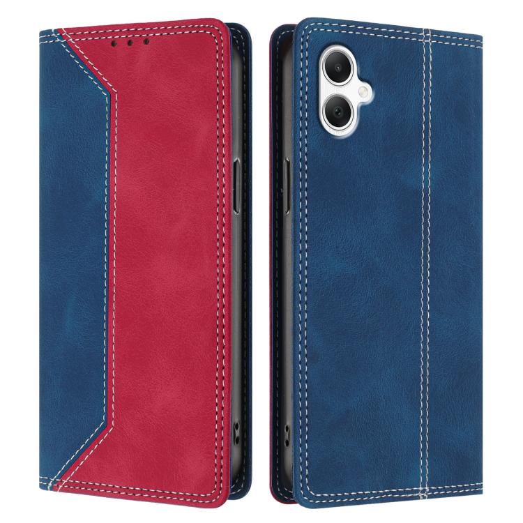 For Galaxy A07 Skin Feel Two-tone RFID Blocking Vegan Leather Phone Case