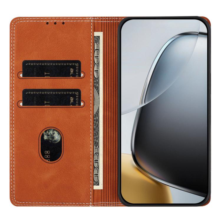 For Galaxy A07 Skin Feel Two-tone RFID Blocking Vegan Leather Phone Case