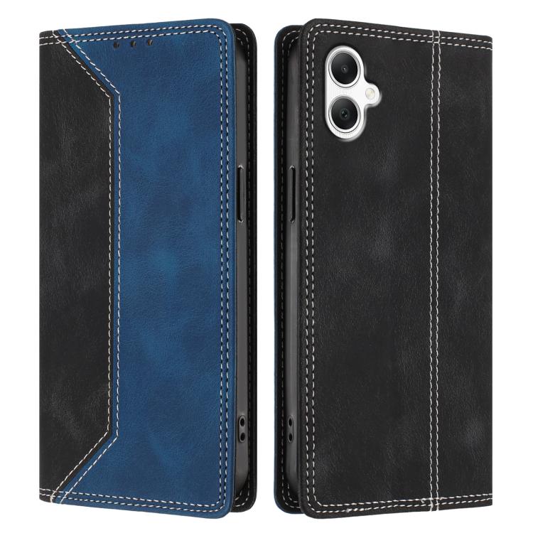 For Galaxy A07 Skin Feel Two-tone RFID Blocking Vegan Leather Phone Case