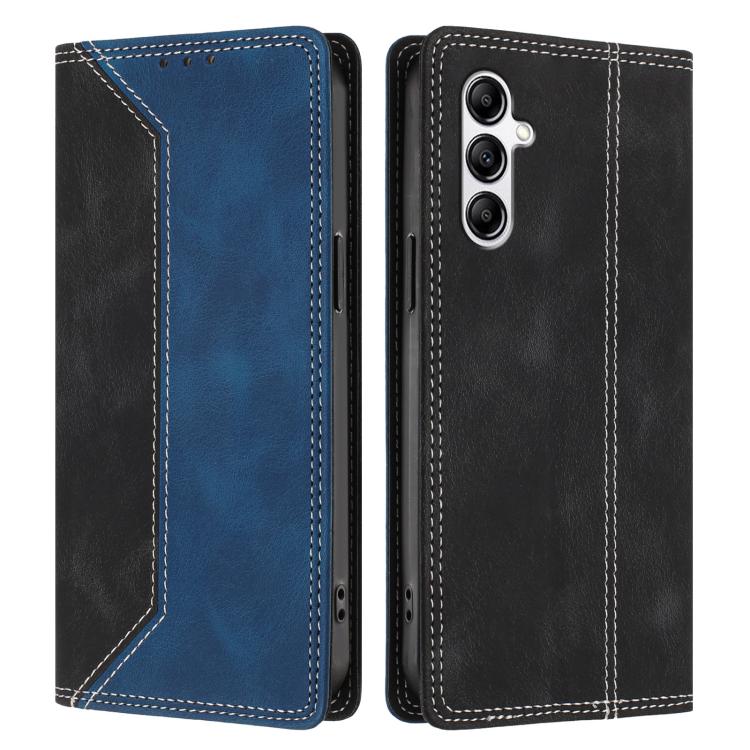 For Galaxy A14 5G Skin Feel Two-tone RFID Blocking Vegan Leather Phone Case