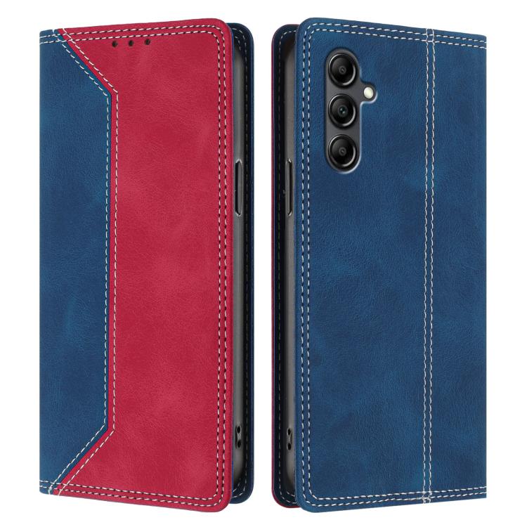 For Galaxy A15 4G / 5G Skin Feel Two-tone RFID Blocking Vegan Leather Phone Case