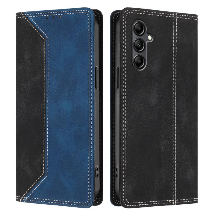 For Galaxy A15 4G / 5G Skin Feel Two-tone RFID Blocking Vegan Leather Phone Case