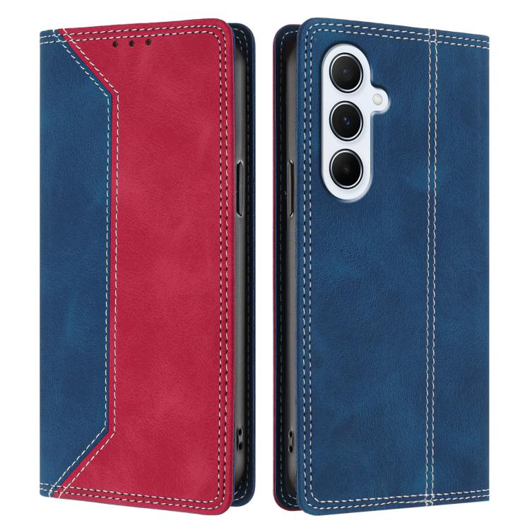 For Galaxy A17 4G / 5G Skin Feel Two-tone RFID Blocking Vegan Leather Phone Case