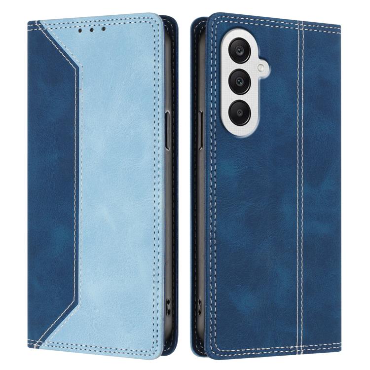 For Galaxy A25 5G Skin Feel Two-tone RFID Blocking Vegan Leather Phone Case