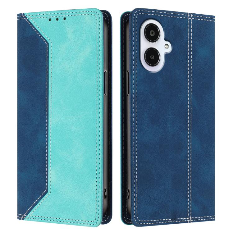 For Galaxy A25e / A25 Jan Skin Feel Two-tone RFID Blocking Vegan Leather Phone Case