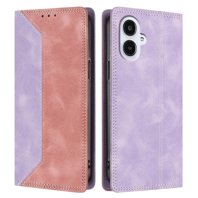 For Galaxy A25e / A25 Jan Skin Feel Two-tone RFID Blocking Vegan Leather Phone Case