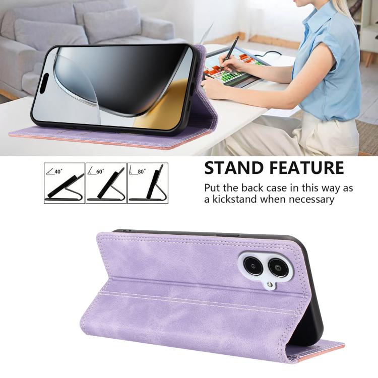 For Galaxy A25e / A25 Jan Skin Feel Two-tone RFID Blocking Vegan Leather Phone Case