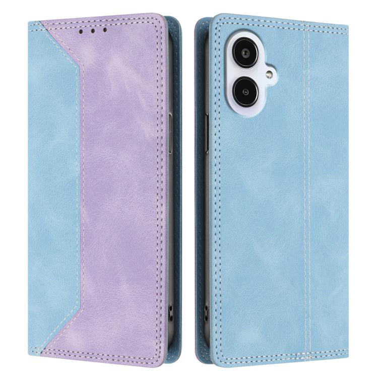 For Galaxy A25e / A25 Jan Skin Feel Two-tone RFID Blocking Vegan Leather Phone Case