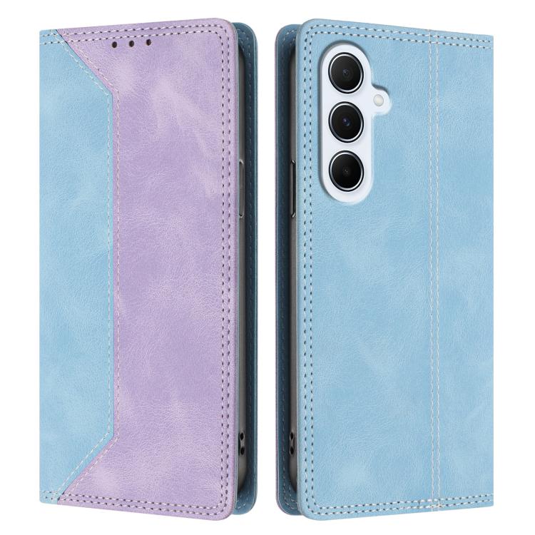For Galaxy A26 5G Skin Feel Two-tone RFID Blocking Vegan Leather Phone Case