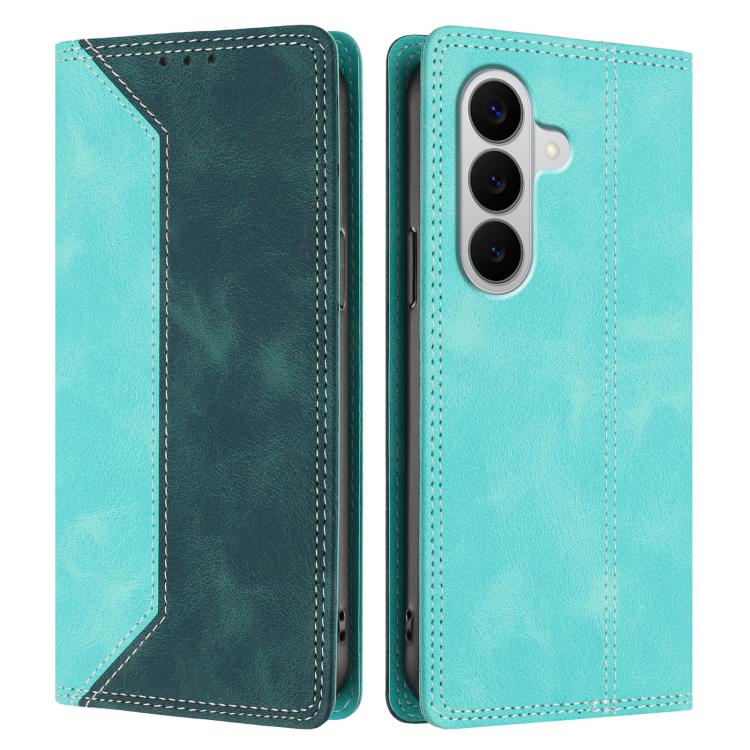For Galaxy A27 5G Skin Feel Two-tone RFID Blocking Vegan Leather Phone Case