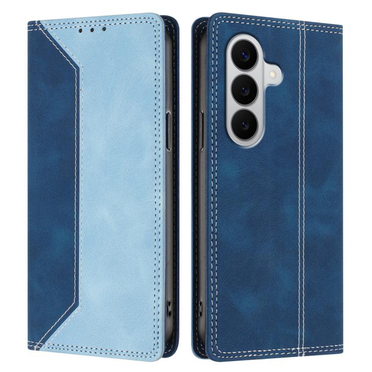 For Galaxy A27 5G Skin Feel Two-tone RFID Blocking Vegan Leather Phone Case