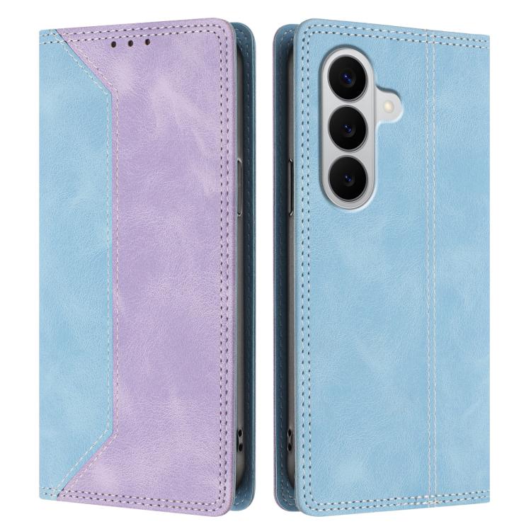 For Galaxy A27 5G Skin Feel Two-tone RFID Blocking Vegan Leather Phone Case