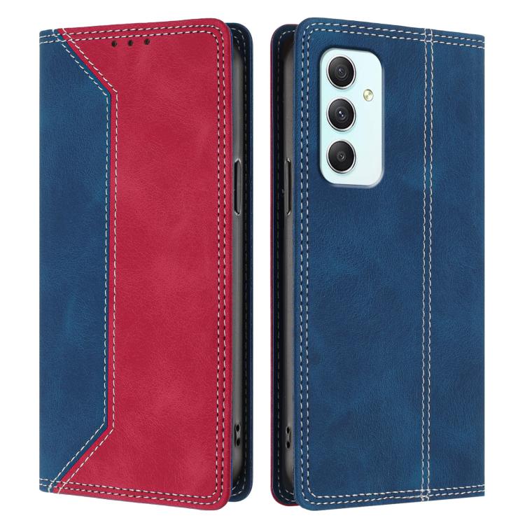 For Galaxy A35 5G Skin Feel Two-tone RFID Blocking Vegan Leather Phone Case