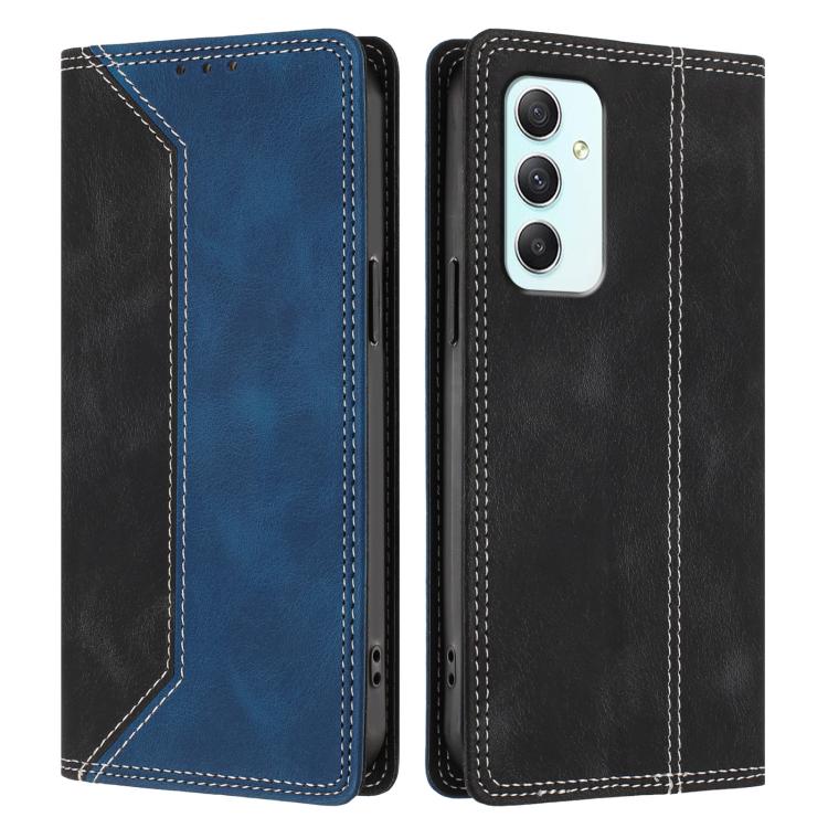 For Galaxy A35 5G Skin Feel Two-tone RFID Blocking Vegan Leather Phone Case
