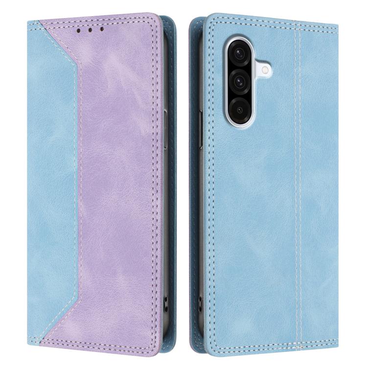 For Galaxy A36 5G Skin Feel Two-tone RFID Blocking Vegan Leather Phone Case