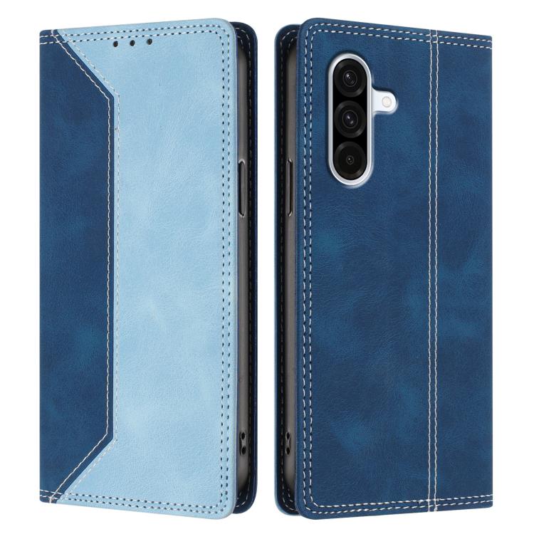 For Galaxy A37 5G Skin Feel Two-tone RFID Blocking Vegan Leather Phone Case