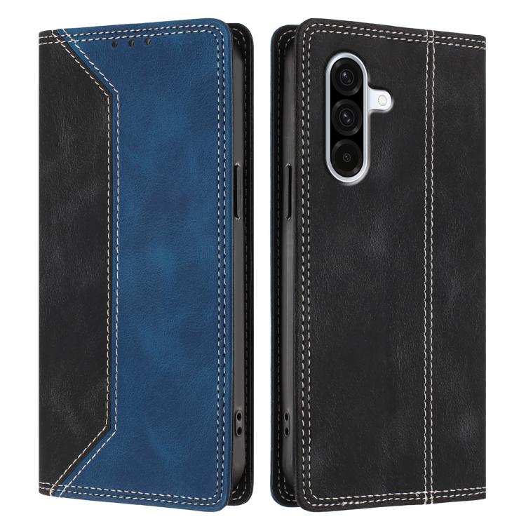 For Galaxy A57 5G Skin Feel Two-tone RFID Blocking Vegan Leather Phone Case