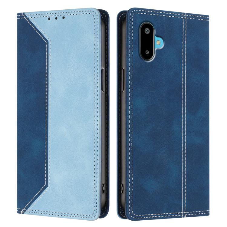 For Galaxy F06 / M06 5G Skin Feel Two-tone RFID Blocking Vegan Leather Phone Case