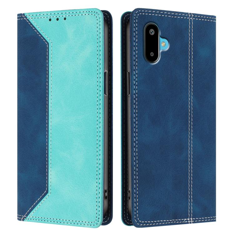 For Galaxy F06 / M06 5G Skin Feel Two-tone RFID Blocking Vegan Leather Phone Case