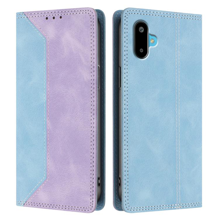 For Galaxy F06 / M06 5G Skin Feel Two-tone RFID Blocking Vegan Leather Phone Case