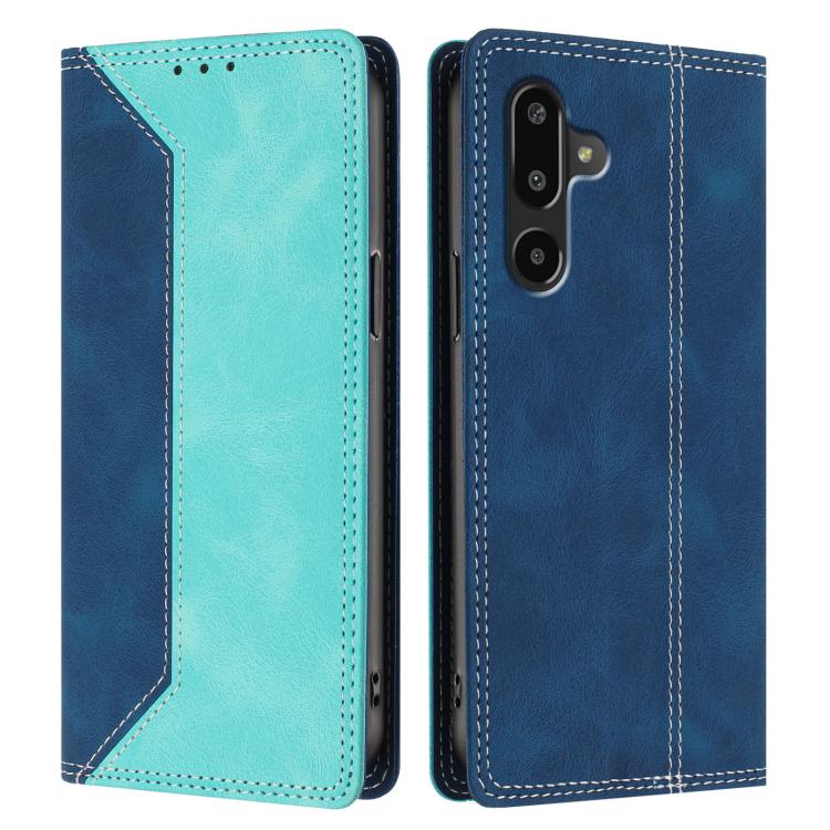 For Galaxy F16 / M16 5G Skin Feel Two-tone RFID Blocking Vegan Leather Phone Case