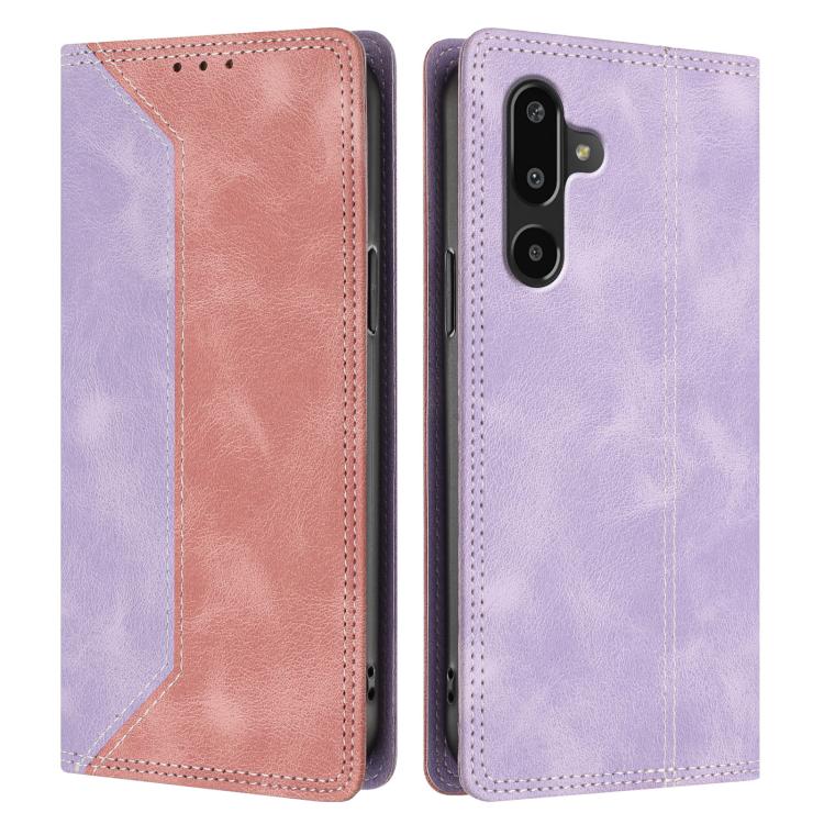 For Galaxy F16 / M16 5G Skin Feel Two-tone RFID Blocking Vegan Leather Phone Case