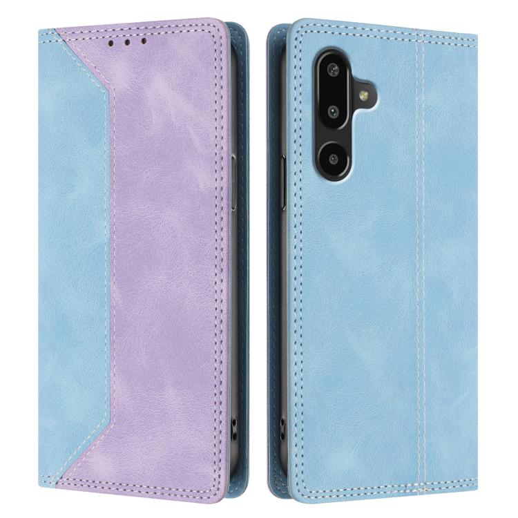 For Galaxy F16 / M16 5G Skin Feel Two-tone RFID Blocking Vegan Leather Phone Case
